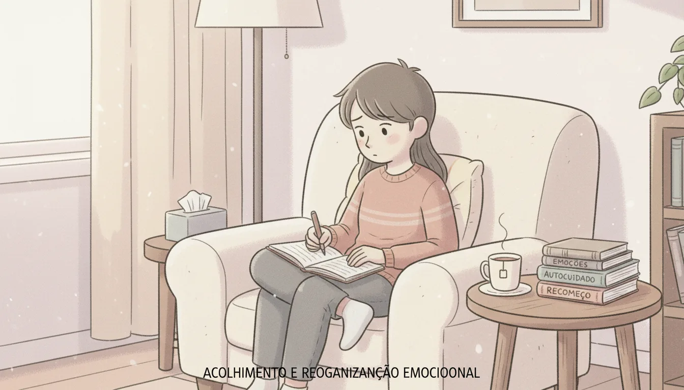 Pessoa buscando apoio psicológico para superar o fim de um relacionamento.